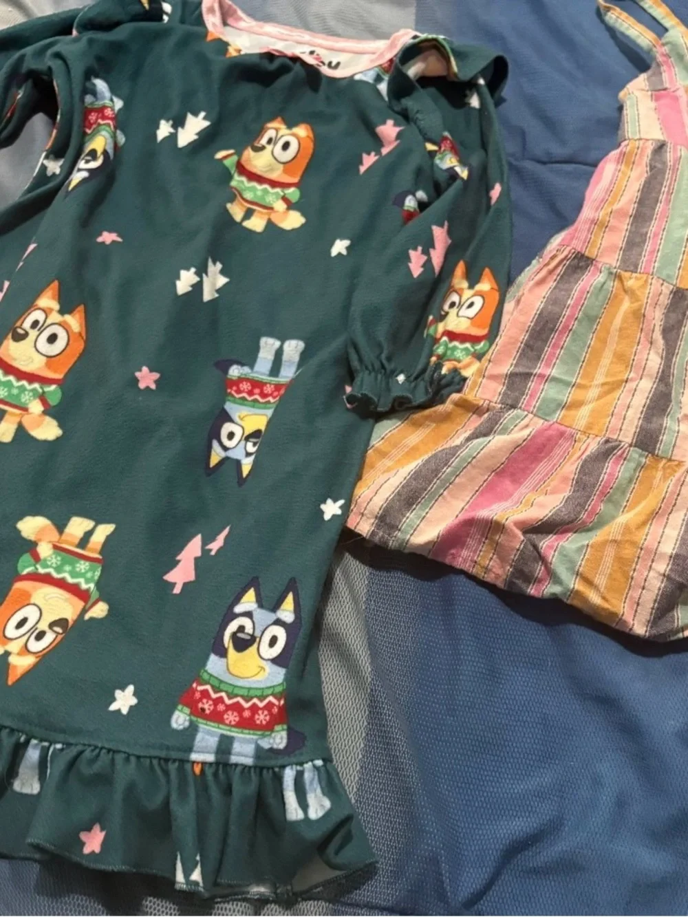 Girls' Teal Owl Print Nightgown - Cozy Long Sleeve Pajama 18 m